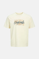 T-shirt (manches courtes) Écru - ORIGINALS BY JACK & JONES