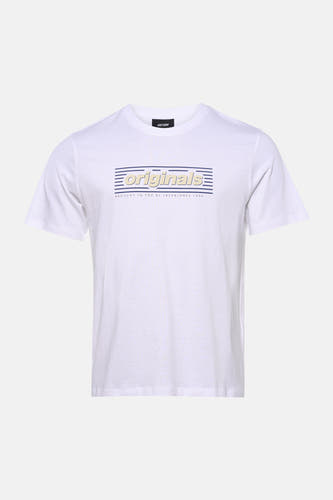 T-shirt blanc à manches courtes de ORIGINALS BY JACK & JONES, vue arrière.