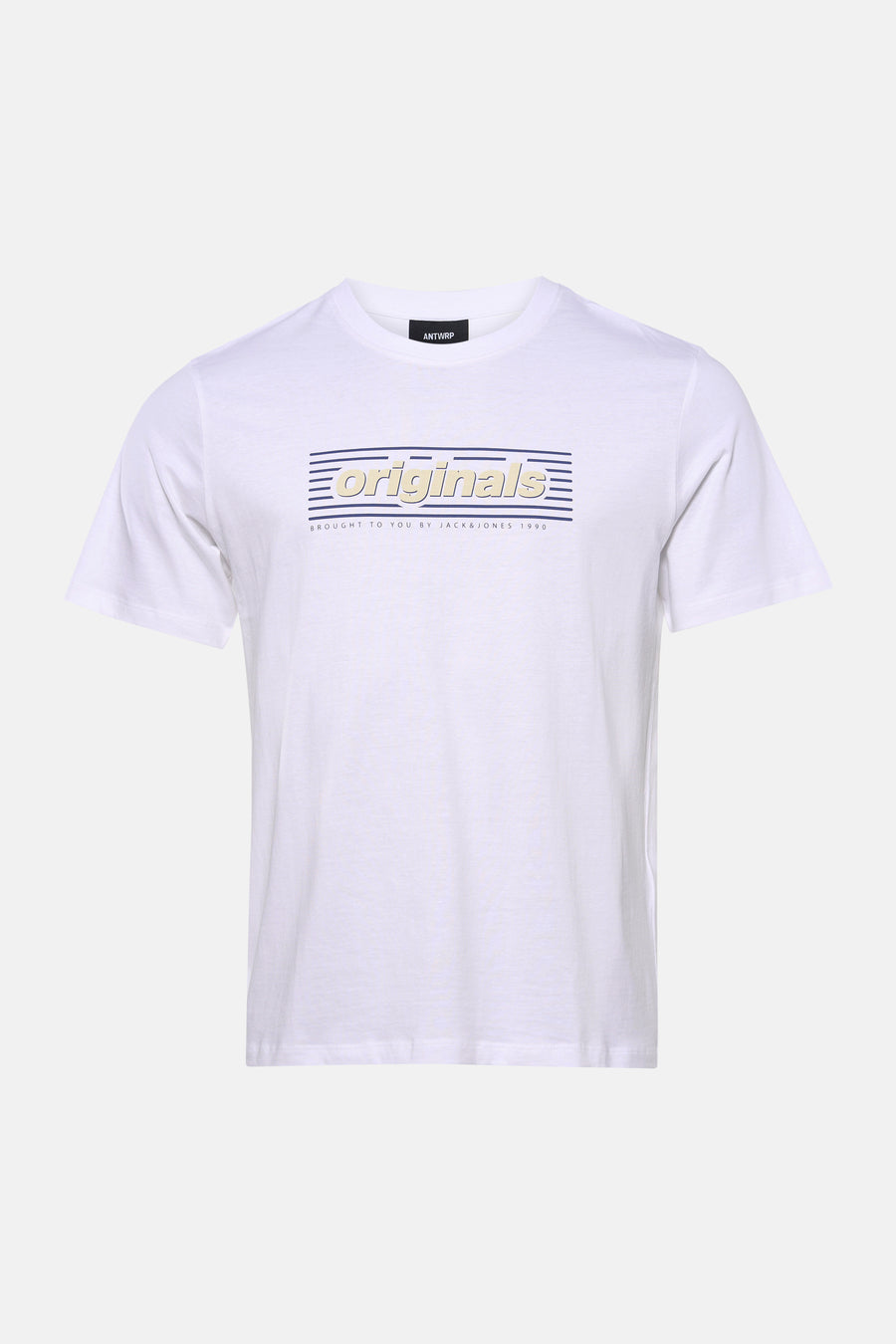 T-shirt blanc à manches courtes de ORIGINALS BY JACK & JONES, vue arrière.