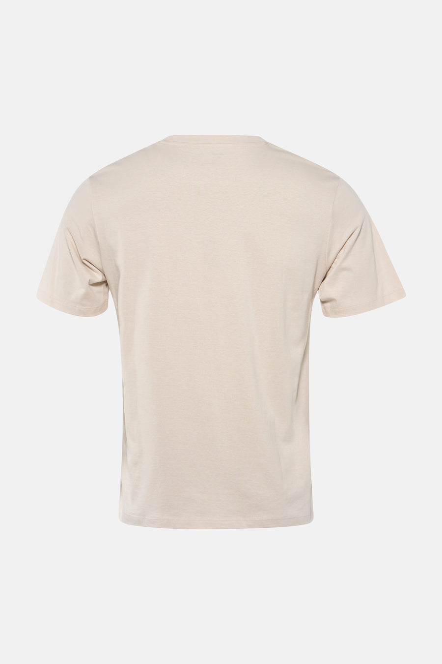 T-shirt beige à manches courtes de CORE BY JACK & JONES, vue arrière, combiné avec un jean et des baskets.