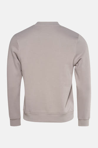 Gilet gris de CORE BY JACK & JONES, dos visible, avec col rond et bordures côtelées.