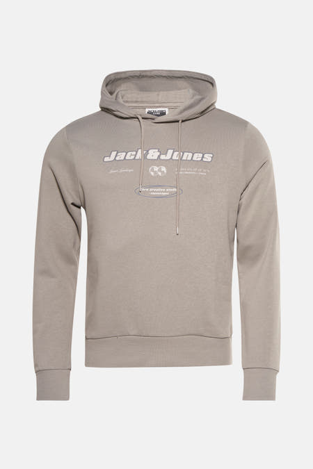 Gilet en coton avec capuche de CORE par JACK & JONES, avec logo sur la poitrine et cordons.