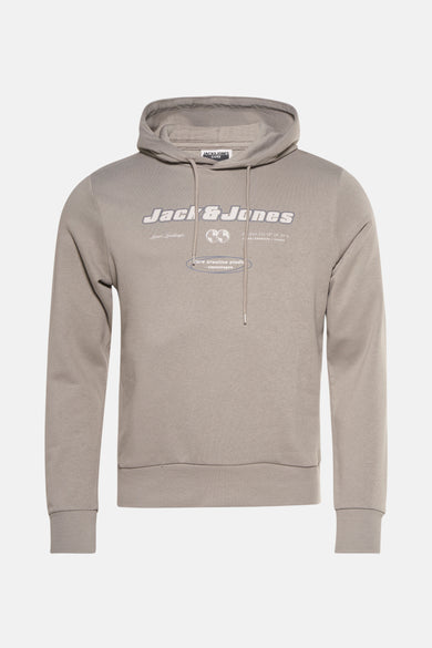 Gilet en coton avec capuche de CORE par JACK & JONES, avec logo sur la poitrine et cordons.