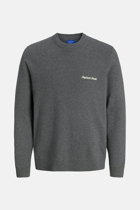 Pull à col rond - gris