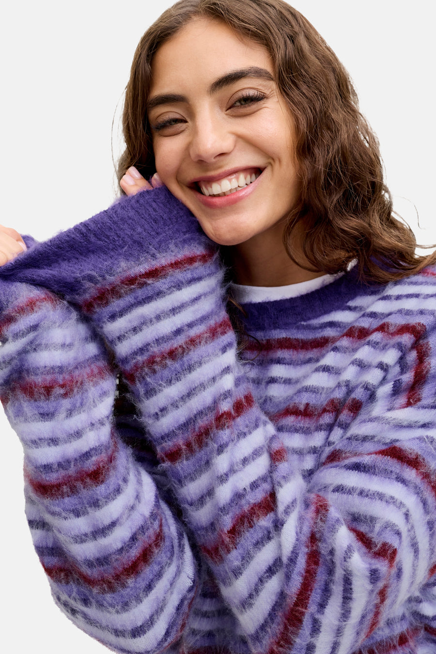 Pull à col rond - violet - JJXX - 6