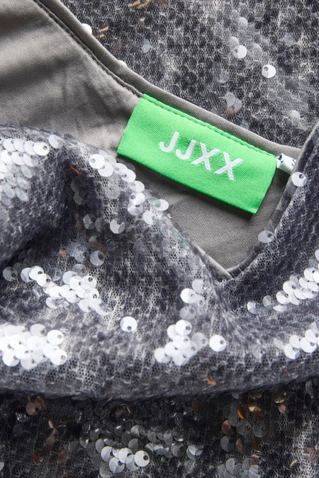 JXSIA SEQUIN  SL V-NECK DRESS WVN