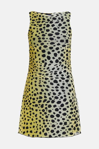 Jupe sans manches JJXX à motif à points noirs et taille plissée.