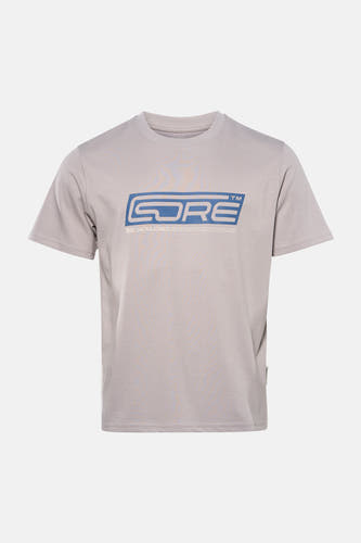 T-shirt gris à manches courtes de CORE BY JACK & JONES, vue arrière avec col rond simple et tissu uni.