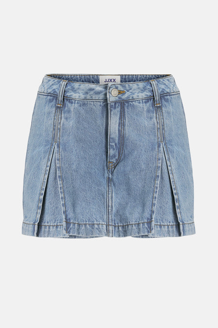 JXBLOOM PLEATED HW DENIM SKORT DNM LN
