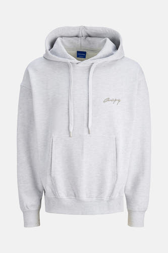 Pull gris à capuche Originals by Jack & Jones, avec poche et cordon.