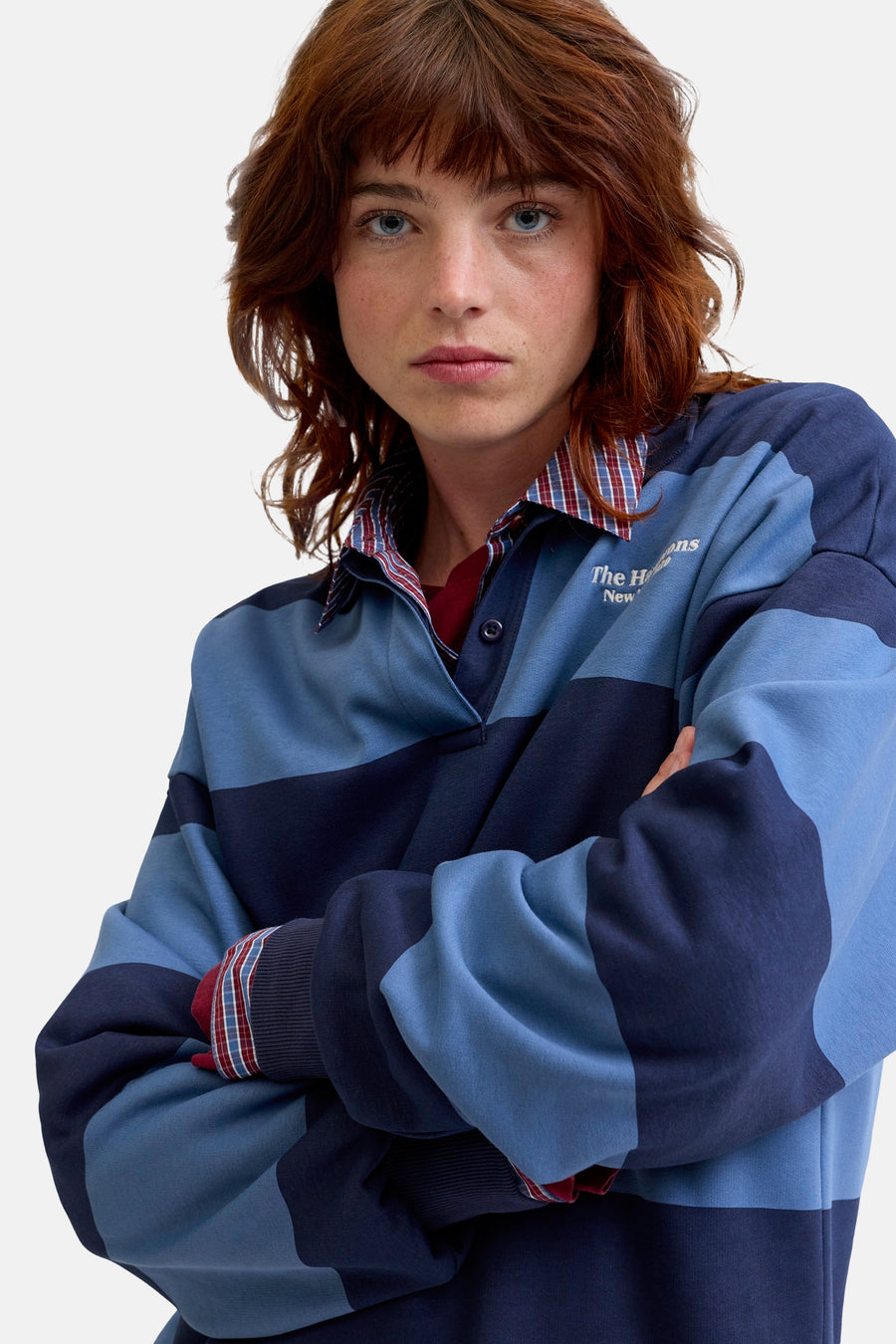 JXPALOMA LOOSE LS STRIPE POLO SWT