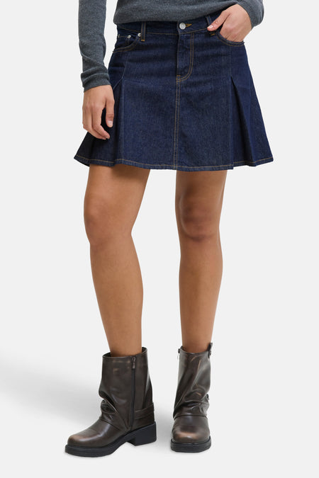 JXALORA MW PLEATED SKIRT DNM