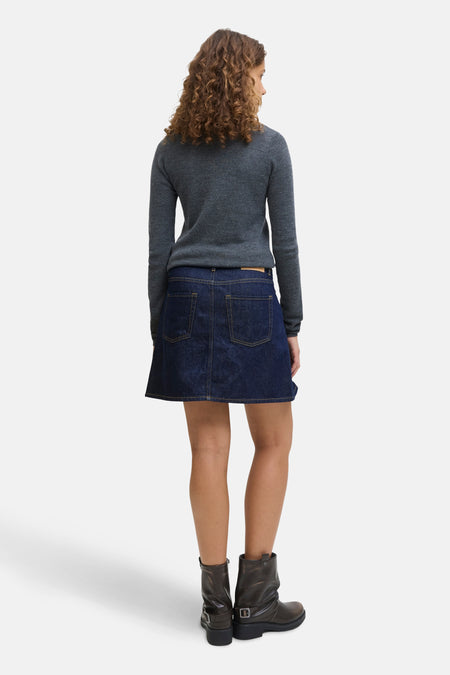 JXALORA MW PLEATED SKIRT DNM