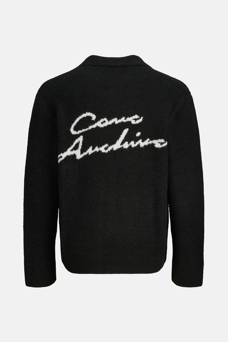 Pull à col en V - noir