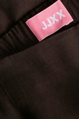 Pantalon marron de JJXX, avec une couleur unie et une texture, vue rapprochée.