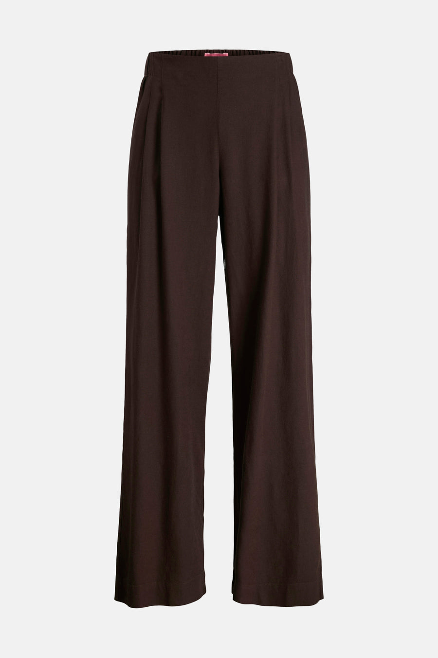 Pantalon marron JJXX, à jambes larges et taille élastique.
