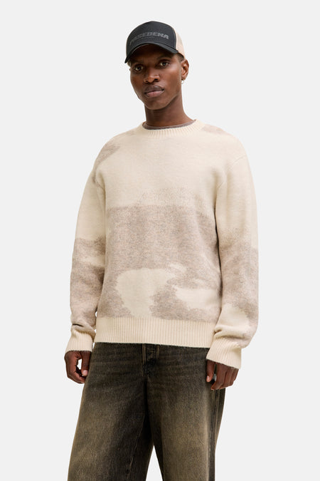 Pull à col rond - beige