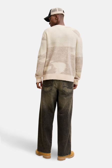 Pull à col rond - beige