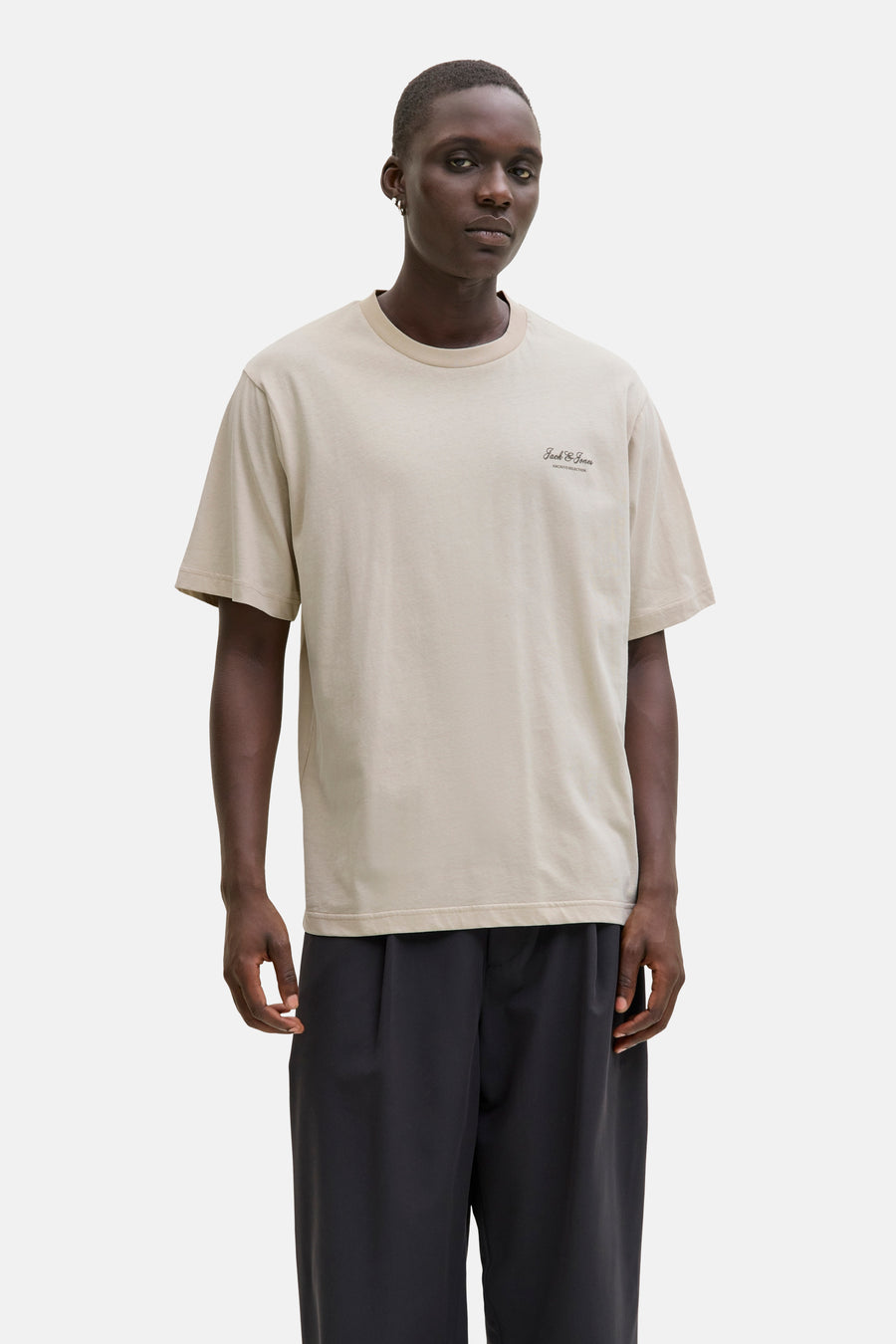 T-shirt (manches courtes) Écru - ORIGINALS BY JACK & JONES