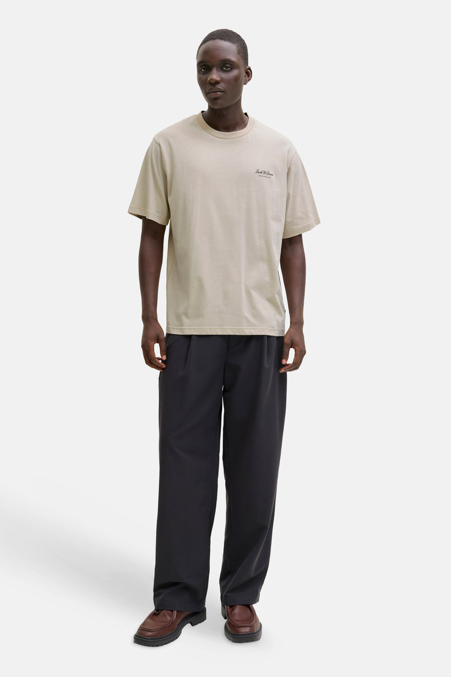 T-shirt (manches courtes) Écru - ORIGINALS BY JACK & JONES