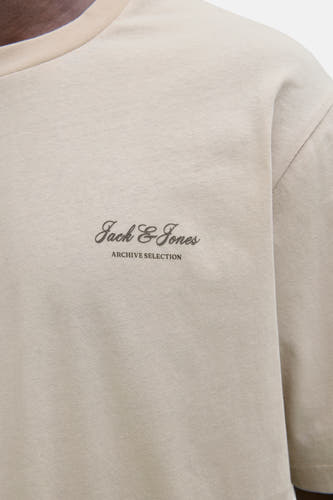 T-shirt (manches courtes) Écru - ORIGINALS BY JACK & JONES