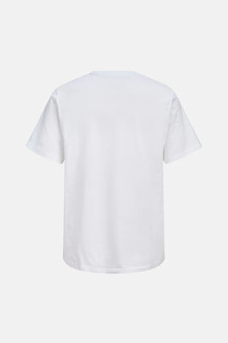 T-shirt blanc à manches courtes CORE BY JACK & JONES, vue arrière sur fond blanc.