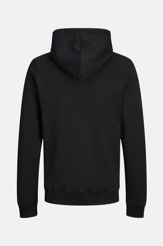 Gilet noir avec capuche de CORE BY JACK & JONES, dos visible.