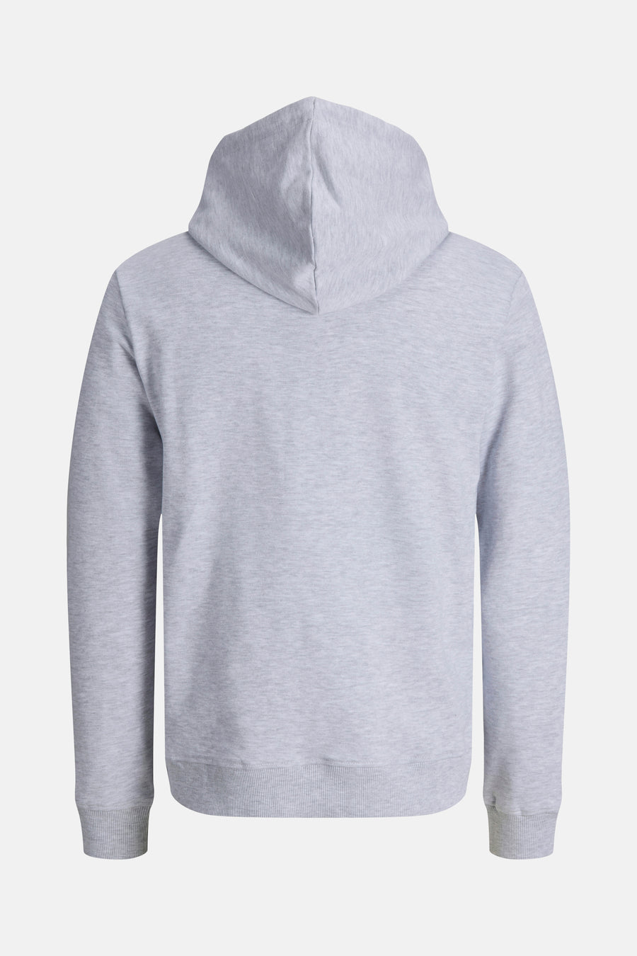 Pull-over blanc avec capuche de CORE BY JACK & JONES, vue arrière avec texture grise.