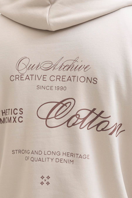 Sweat à capuche beige - ORIGINALS BY JACK & JONES