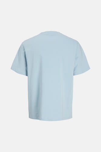 T-shirt bleu clair de Originals by Jack & Jones, vu de dos, à manches courtes et col rond.