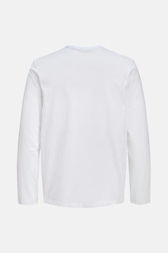 T-shirt blanc à manches longues d'ORIGINALS BY JACK & JONES, représenté sur un fond lisse.