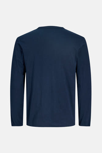 T-shirt bleu à manches longues d'ORIGINALS BY JACK & JONES, dos visible.