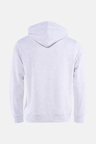 Pull gris à capuche d'ORIGINALS BY JACK & JONES, dos avec une texture lisse simple.