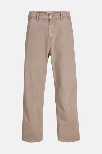 Pantalon beige de JACK & JONES JEANS INTELLIGENCE, couleur unie et larges pinces.