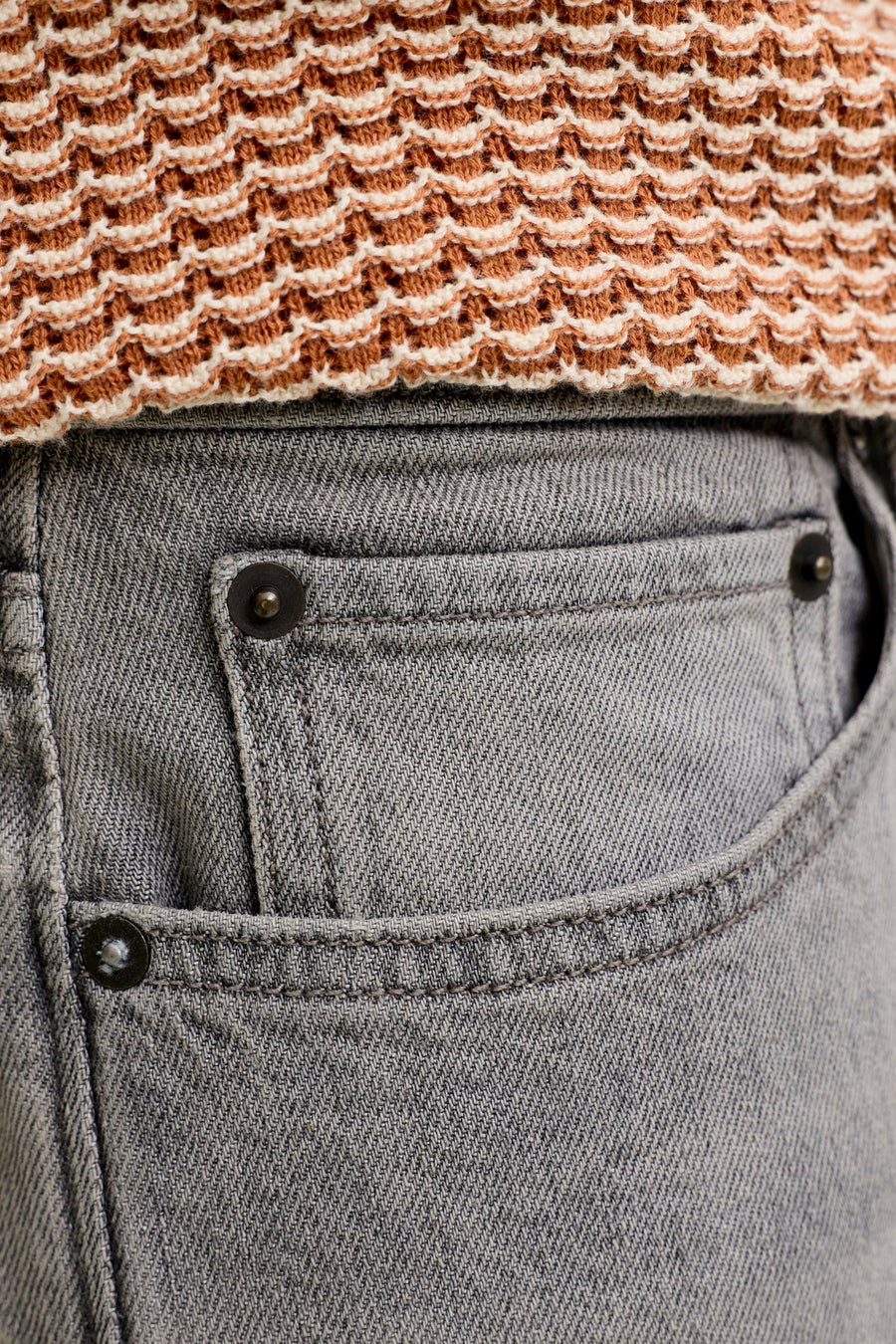 Short - Mid grey denim