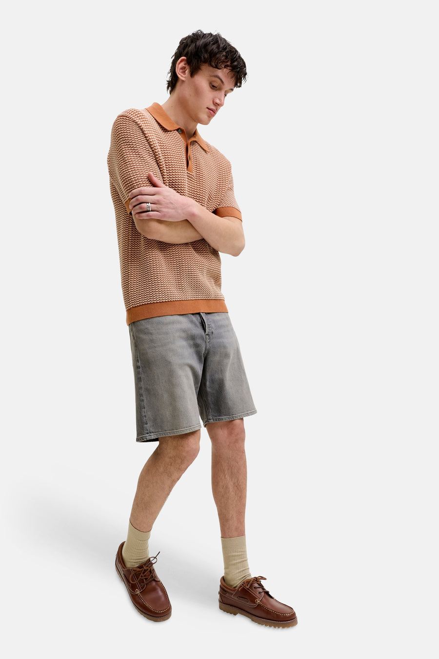 Short - Mid grey denim