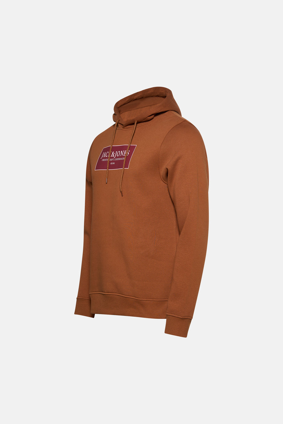 Sweat à capuche marron de ORIGINALS BY JACK & JONES, à manches longues et avec un logo sur la poitrine.