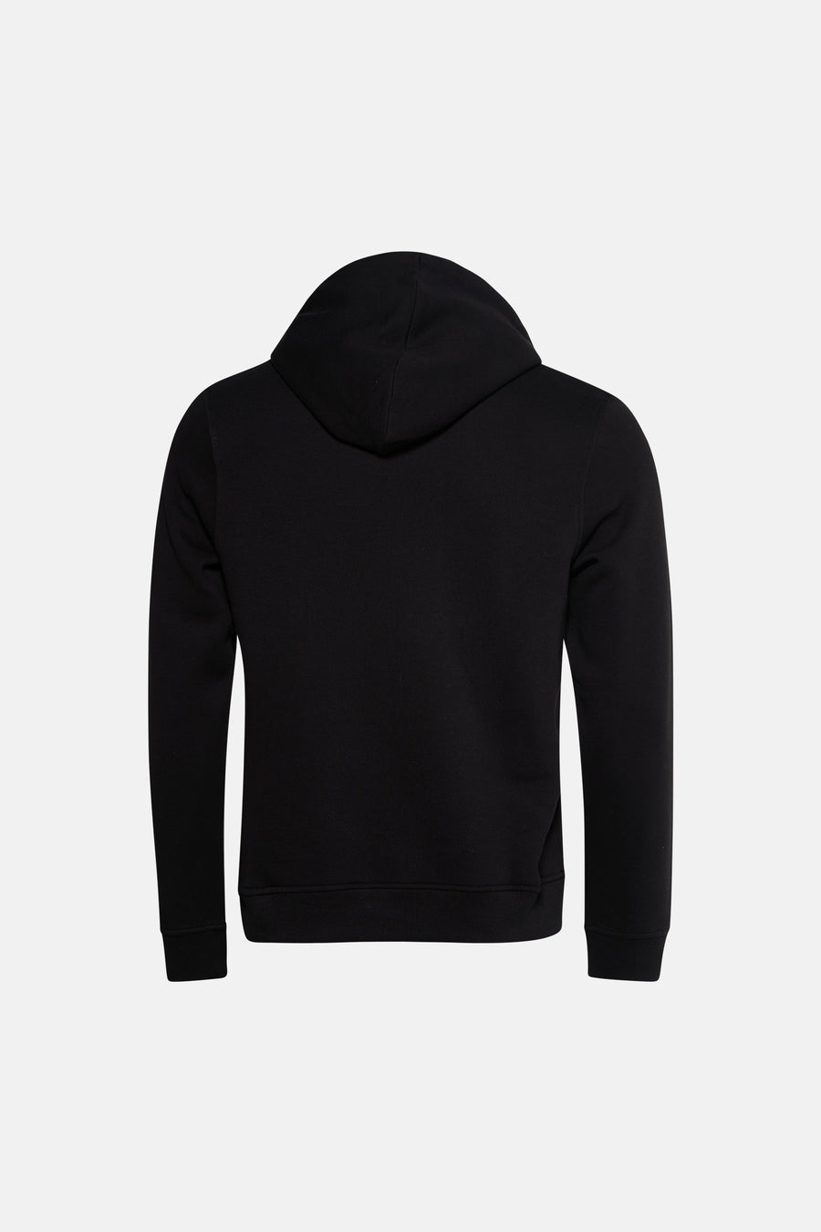 Sweatshirt noir à capuche de ORIGINALS BY JACK & JONES, vue arrière, couleur unie et manches longues.