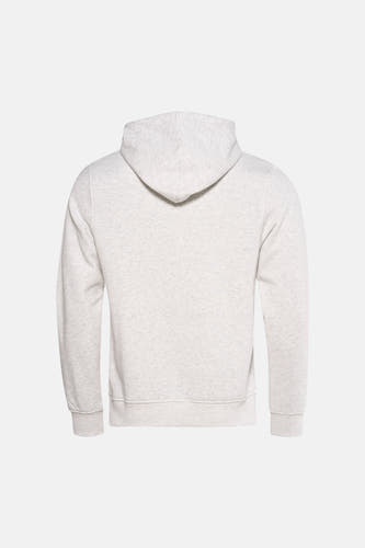 Sweat à capuche blanc de ORIGINALS BY JACK & JONES, vue arrière avec manches longues et poignets côtelés.