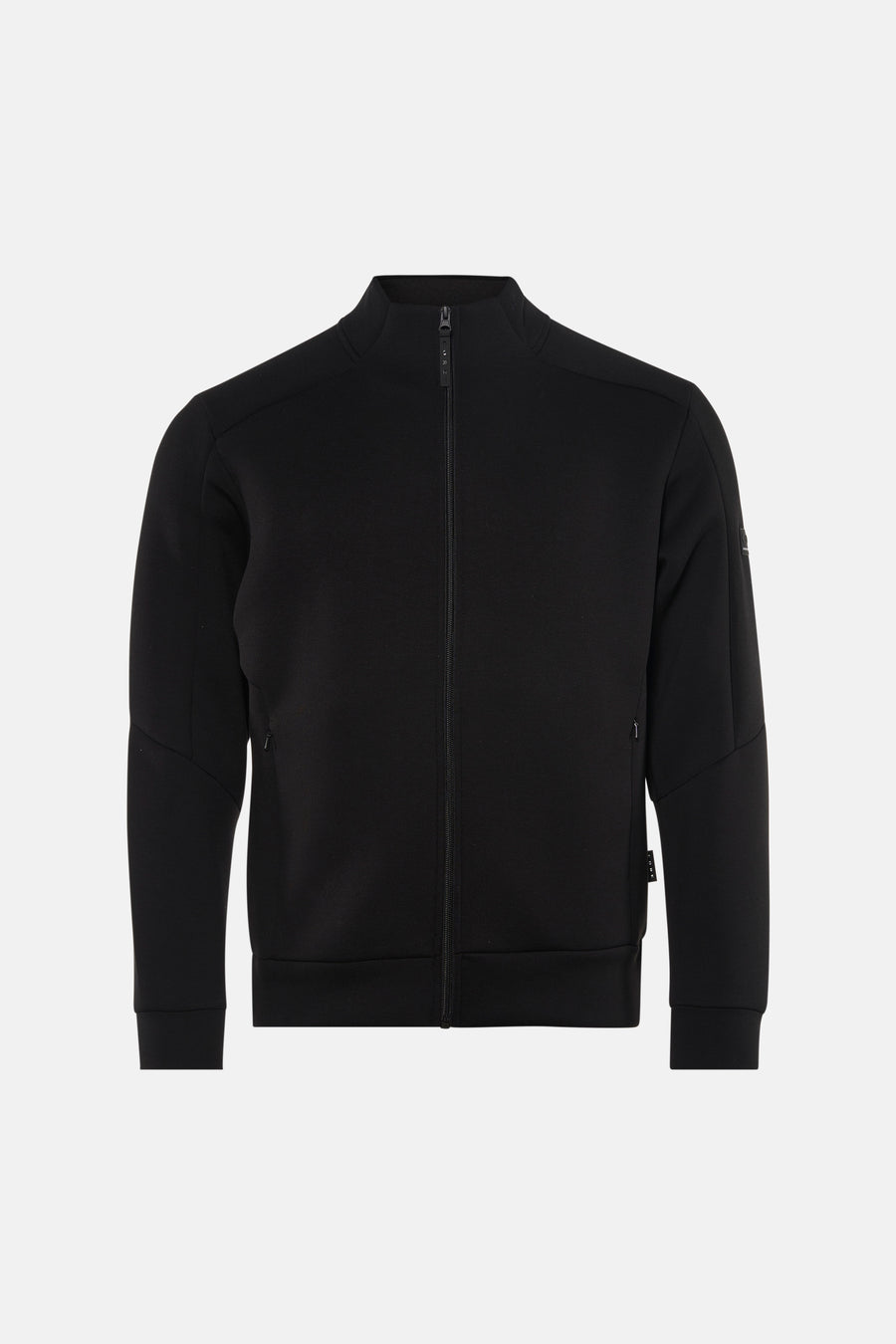 Veste courte noire de CORE BY JACK & JONES, avec manches longues et fermeture à glissière.
