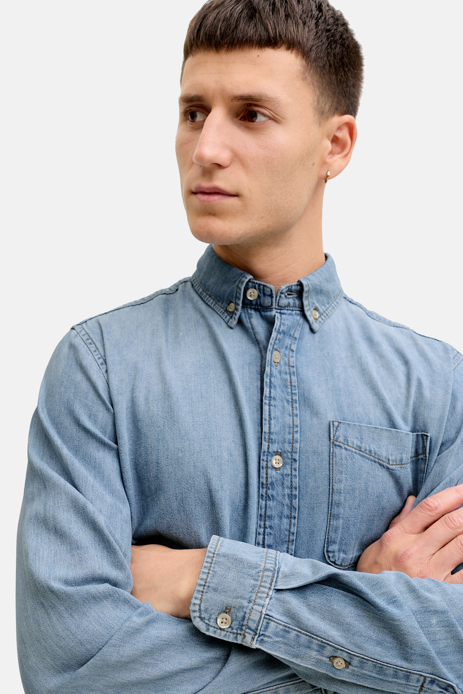 Chemise en jean light blue denim - ORIGINALS BY JACK & JONES
