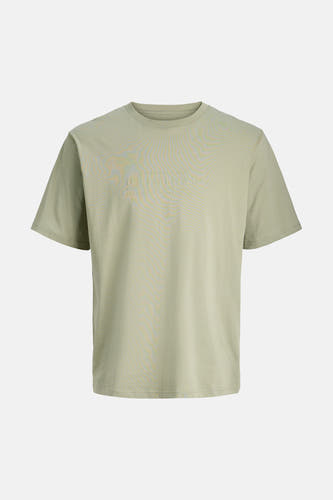 T-shirt vert à manches courtes de Originals by Jack & Jones, avec un imprimé texte sur le devant.