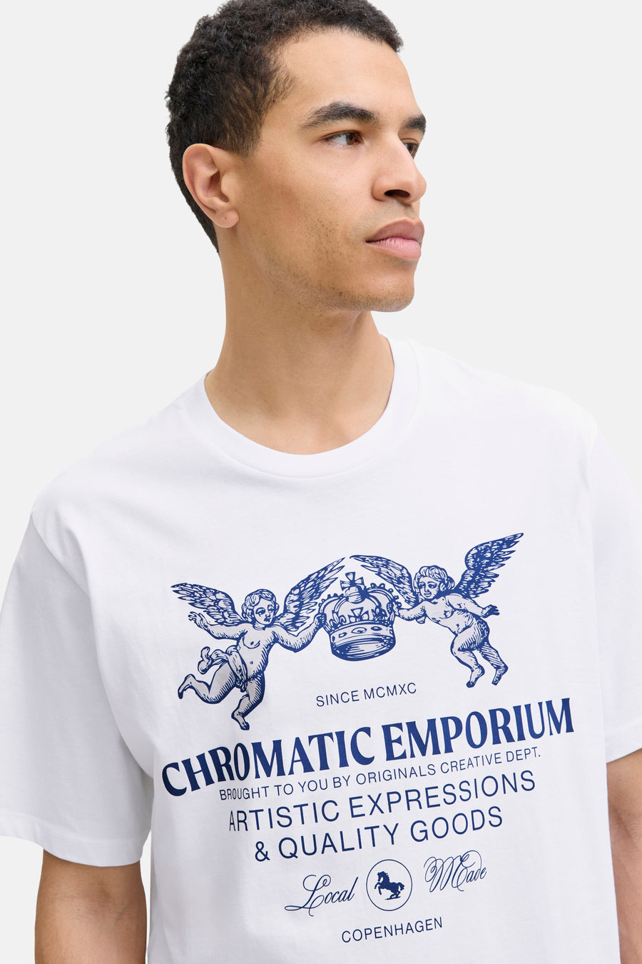 T-shirt à manches courtes - blanc - ORIGINALS BY JACK & JONES