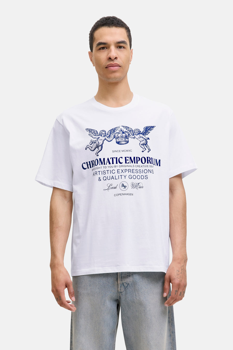 T-shirt à manches courtes - blanc - ORIGINALS BY JACK & JONES