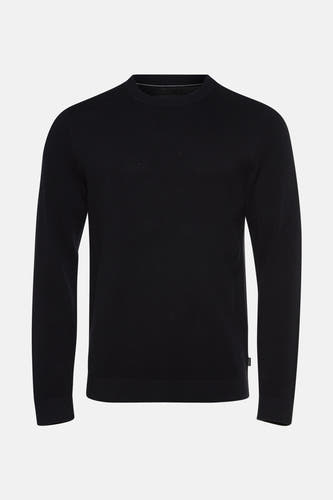 Sweat-shirt noir à col rond de PREMIUM par JACK & JONES, avec une subtile texture.