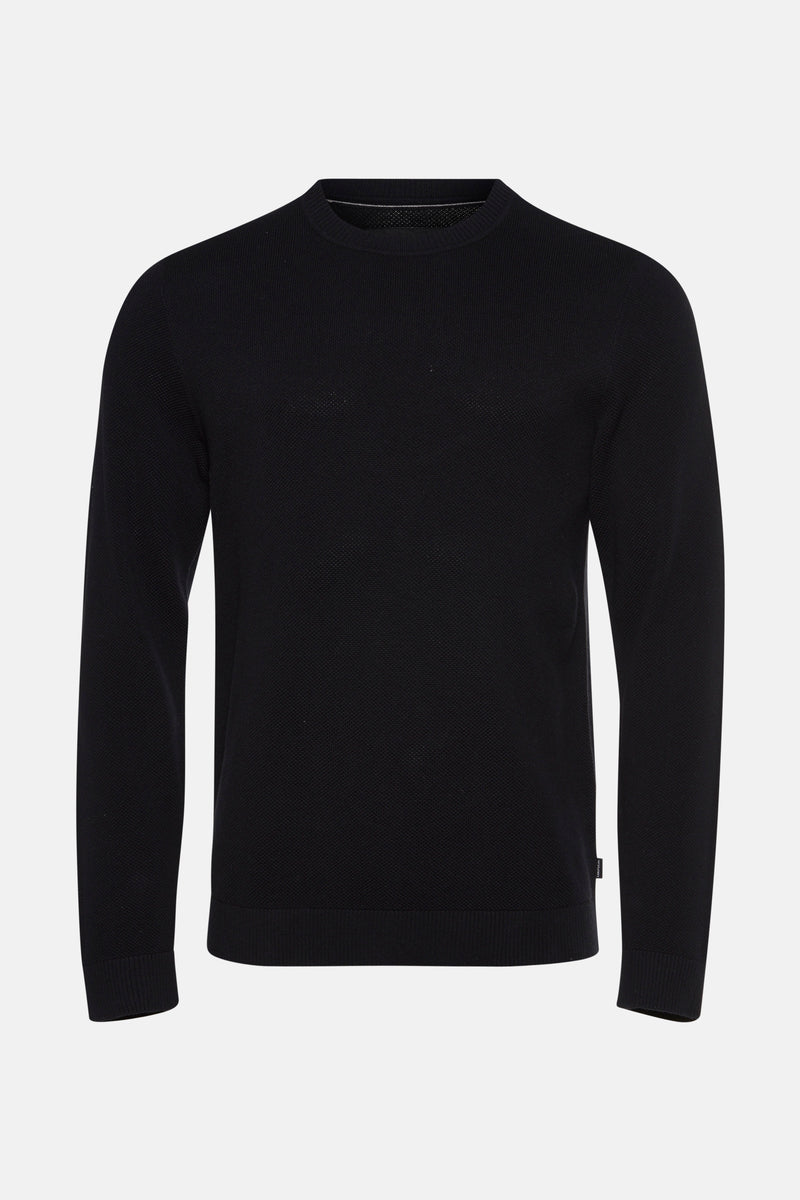 Pull à col rond - noir