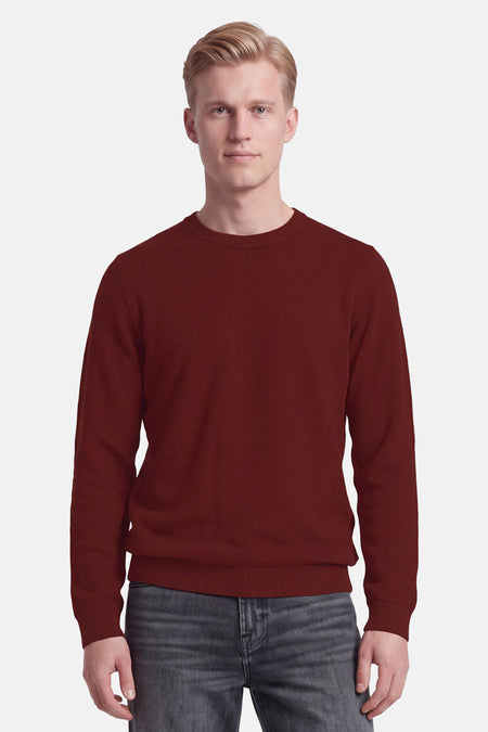 Pull col O - rouge