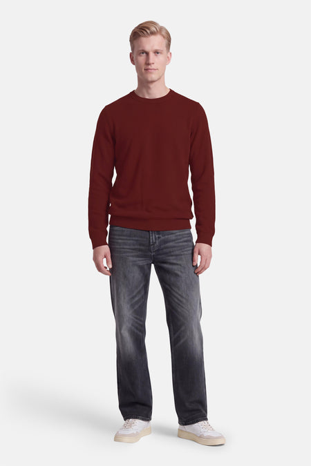 Pull col O - rouge