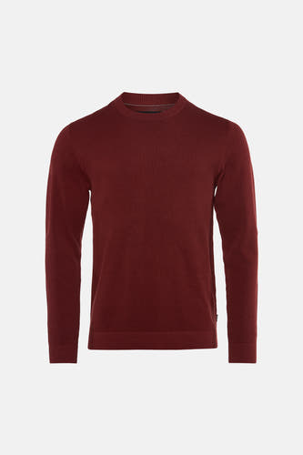 Pull col O - rouge