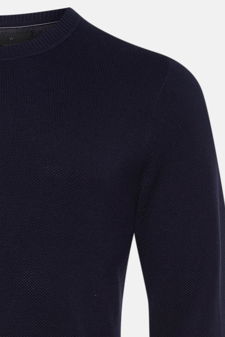 Pull à col rond - bleu